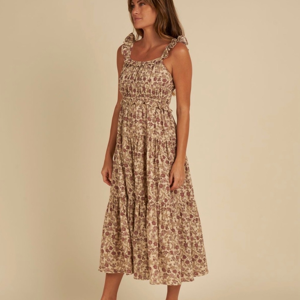 Rylee + Cru Floral Print Midi Dress